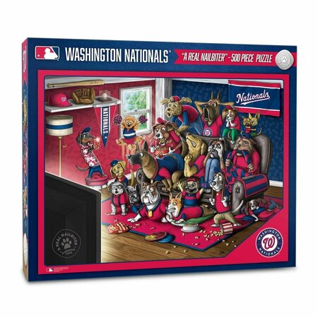 YOUTHEFAN 18 x 24 in. MLB Washington Nationals Fans Puzzle, Multi Color - A Real Nailbiter - 500 Piece 2502519